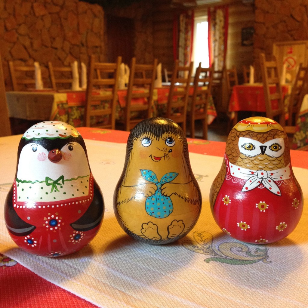 起き上がりこぼし三人組み。ペンギン・ハリネズミ・フクロウ