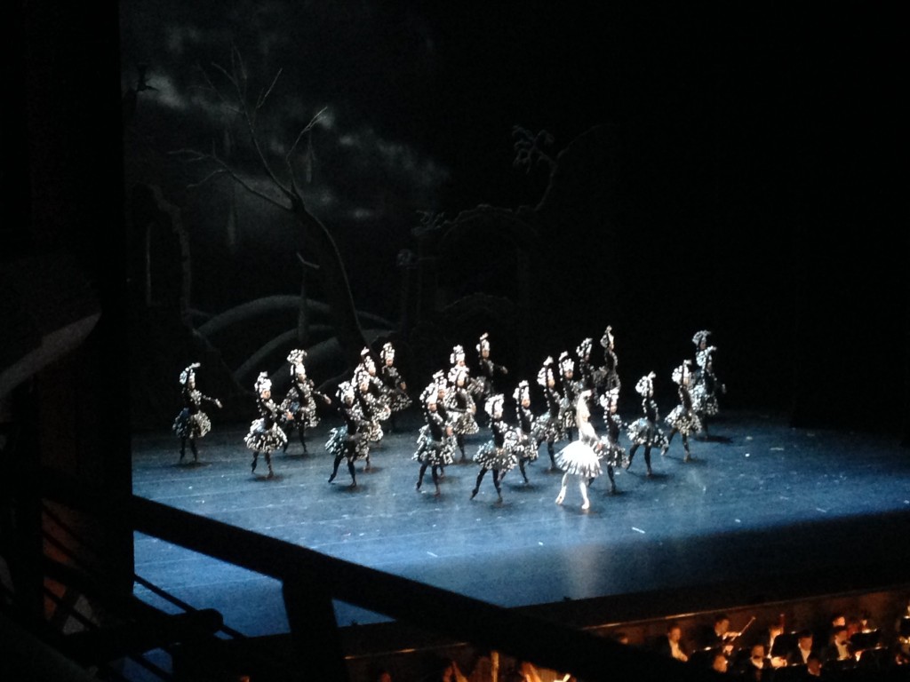 雪の精。真っ黒の衣装にピンポン球の様な白い玉が沢山付いていて斬新でした